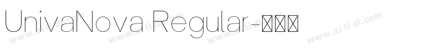 UnivaNova Regular字体转换